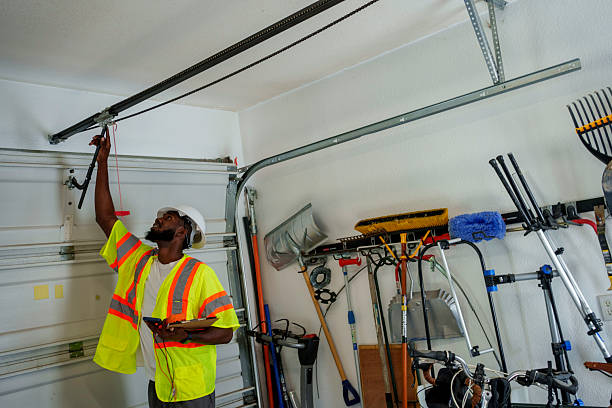 Professional Garage Door Panel Replacement technician working in Elwood, IL